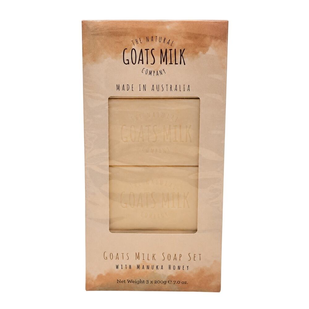 The Natural Goats Milk Co. Soap Set Manuka Honey Ivory New in Box 8 pc